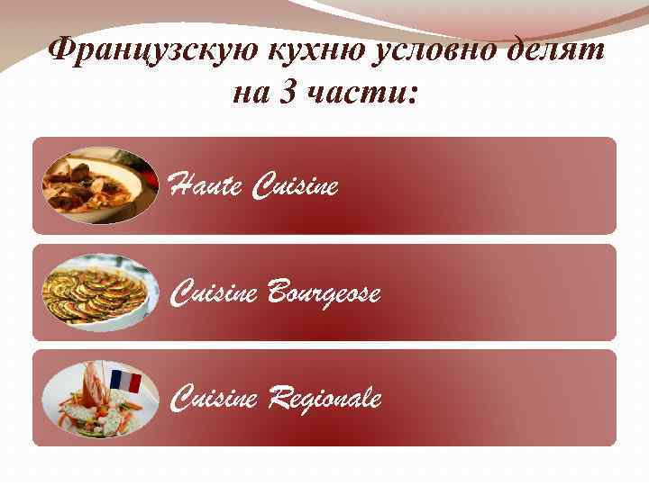 Проект французская кухня 9 класс