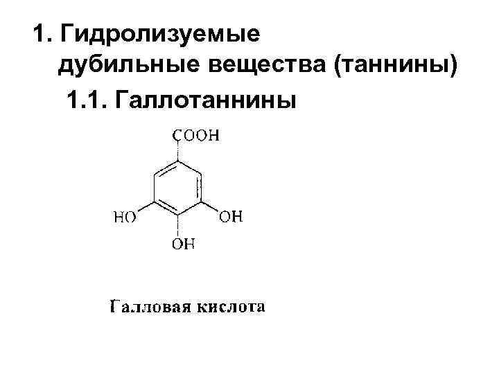 Водные извлечения дубильных веществ