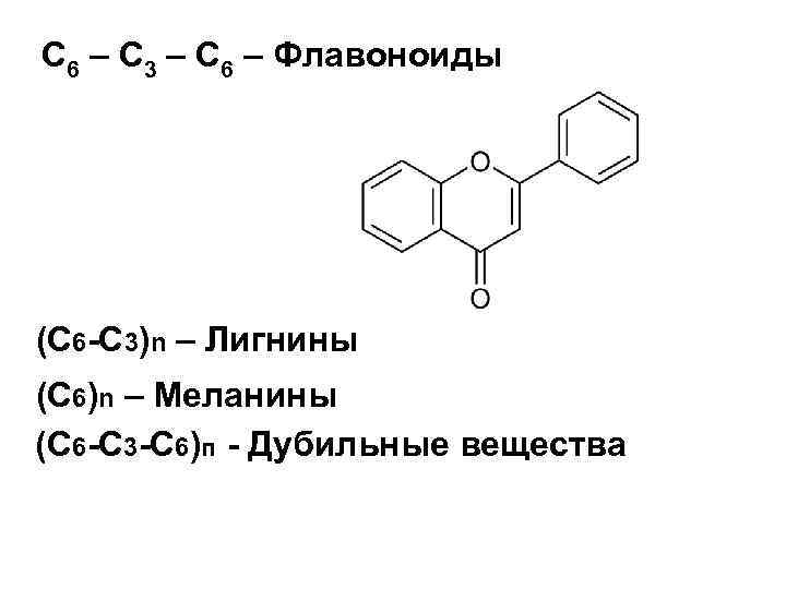 С 6 – С 3 – С 6 – Флавоноиды (С 6 -С 3)n