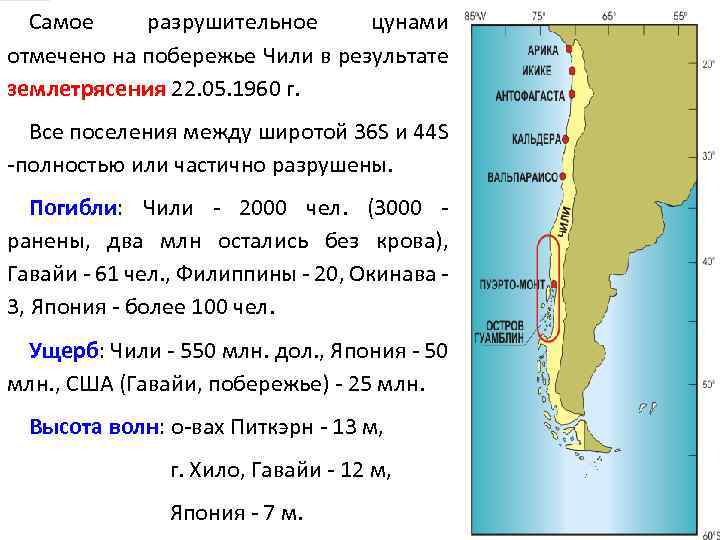 Землетрясение в южной америке. Землетрясение в Чили 1960 год. Землетрясение в Чили 22 мая 1960 года. Чилийское землетрясение ЦУНАМИ.