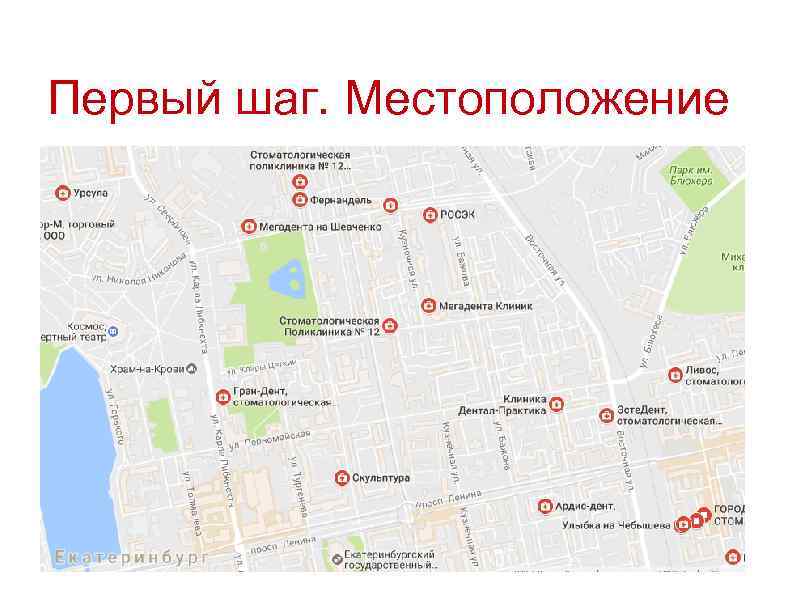 Первый шаг. Местоположение 