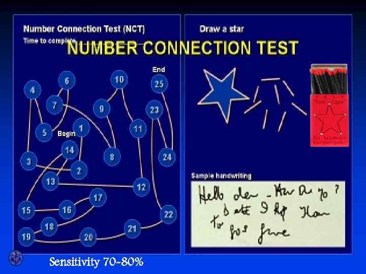 Sensitivity 70 -80% 