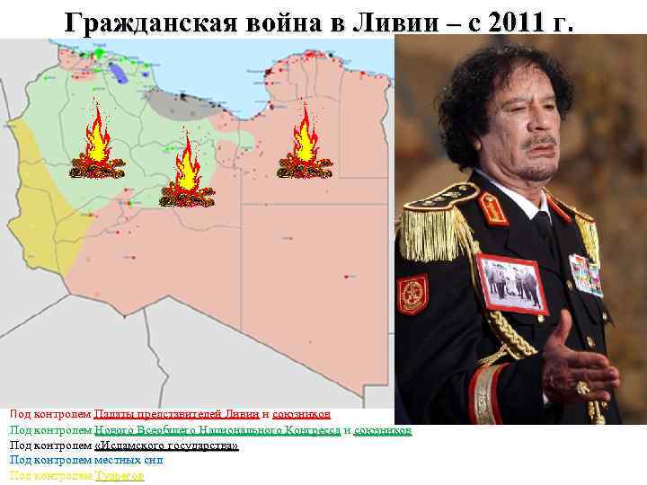 Гражданская война в Ливии – с 2011 г. Под контролем Палаты представителей Ливии и