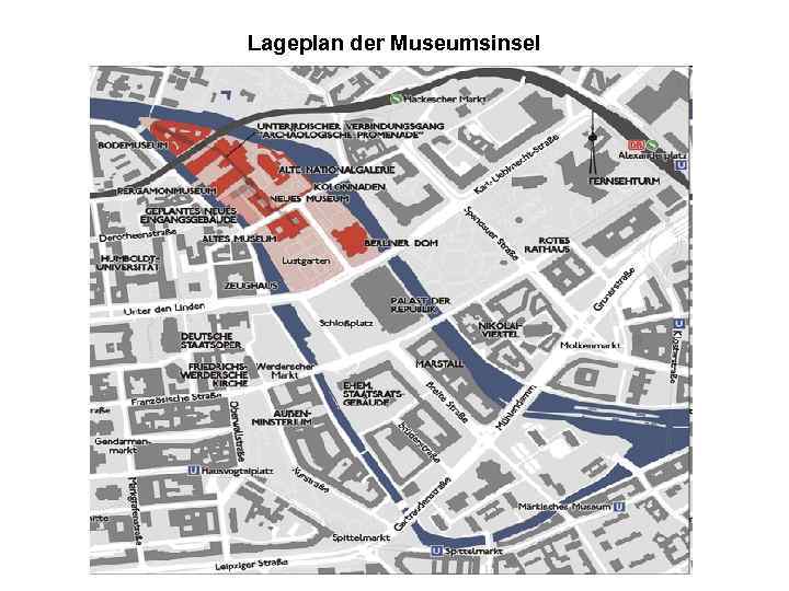 Lageplan der Museumsinsel 