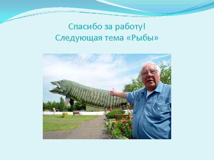 Спасибо за работу! Следующая тема «Рыбы» 