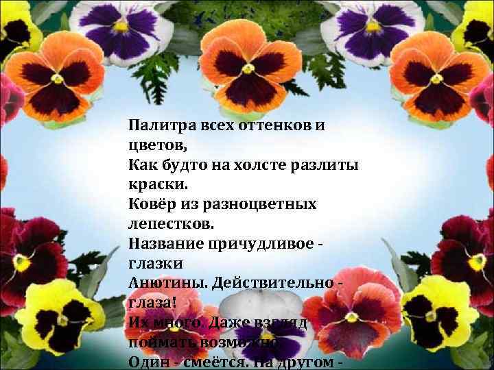 Палитра всех оттенков и цветов, Как будто на холсте разлиты краски. Ковёр из разноцветных