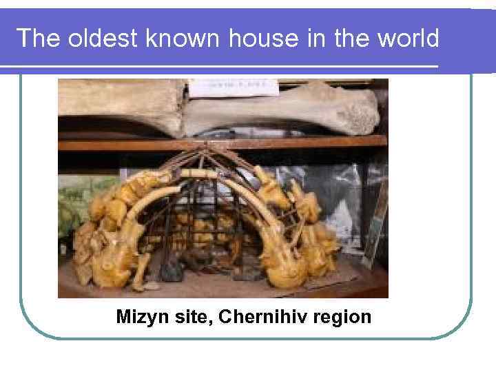 The oldest known house in the world Mizyn site, Chernihiv region 
