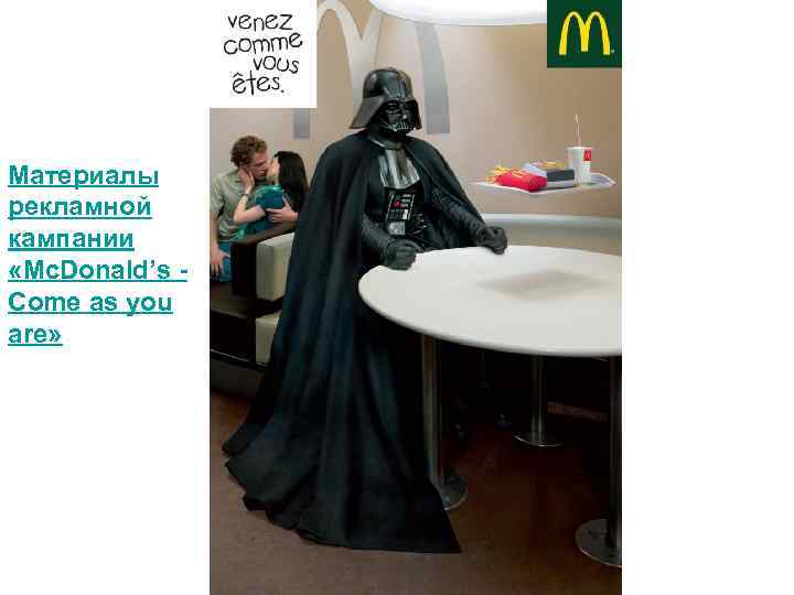 Материалы рекламной кампании «Mc. Donald’s Come as you are» 