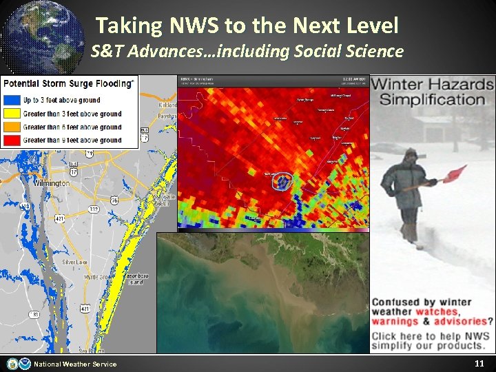 Taking NWS to the Next Level S&T Advances…including Social Science National Weather Service 11