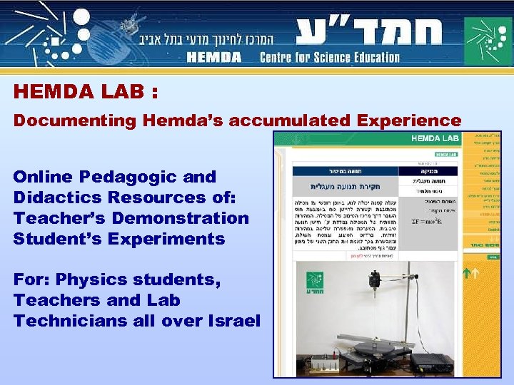 HEMDA LAB : Documenting Hemda’s accumulated Experience Online Pedagogic and Didactics Resources of: Teacher’s