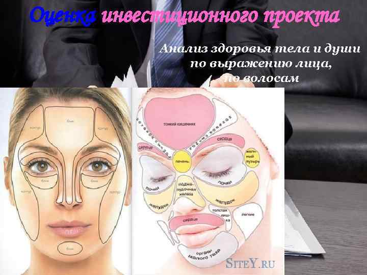 Оценка инвестиционного проекта Анализ здоровья тела и души по выражению лица, по волосам 