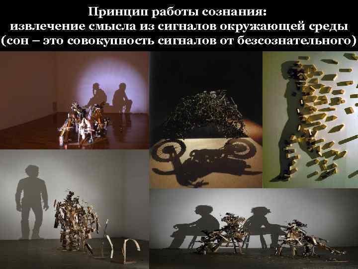 Принцип работы сознания: извлечение смысла из сигналов окружающей среды (сон – это совокупность сигналов