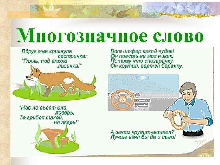 Многозначное слово 