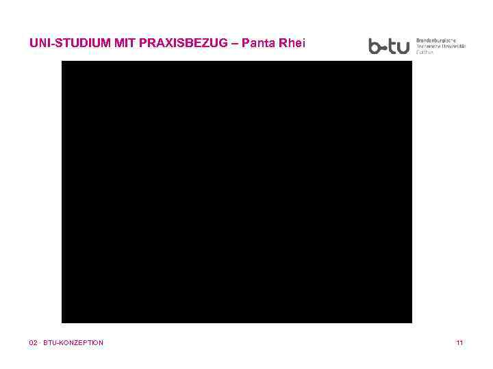 UNI-STUDIUM MIT PRAXISBEZUG – Panta Rhei 02 · BTU-KONZEPTION 11 