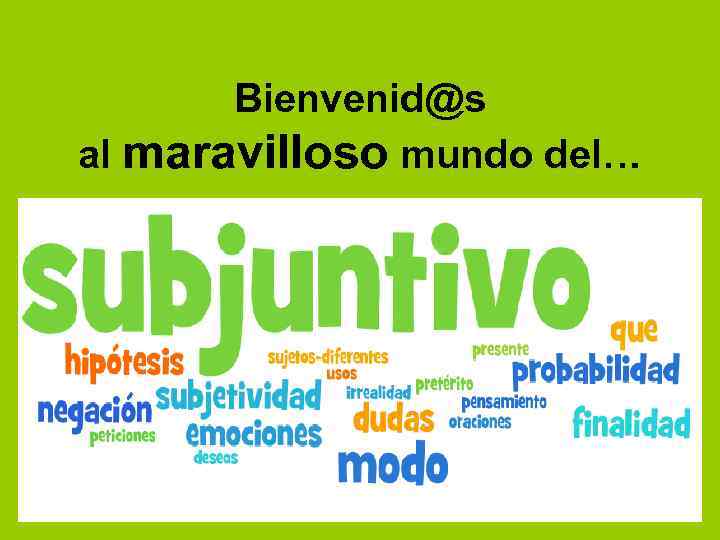 Bienvenid@s al maravilloso mundo del… 