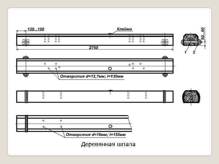 Деревянная шпала 
