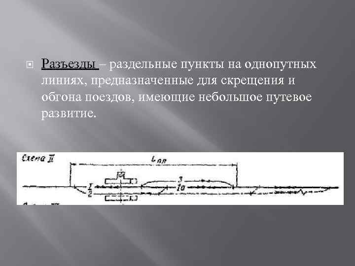 План и профиль раздельных пунктов