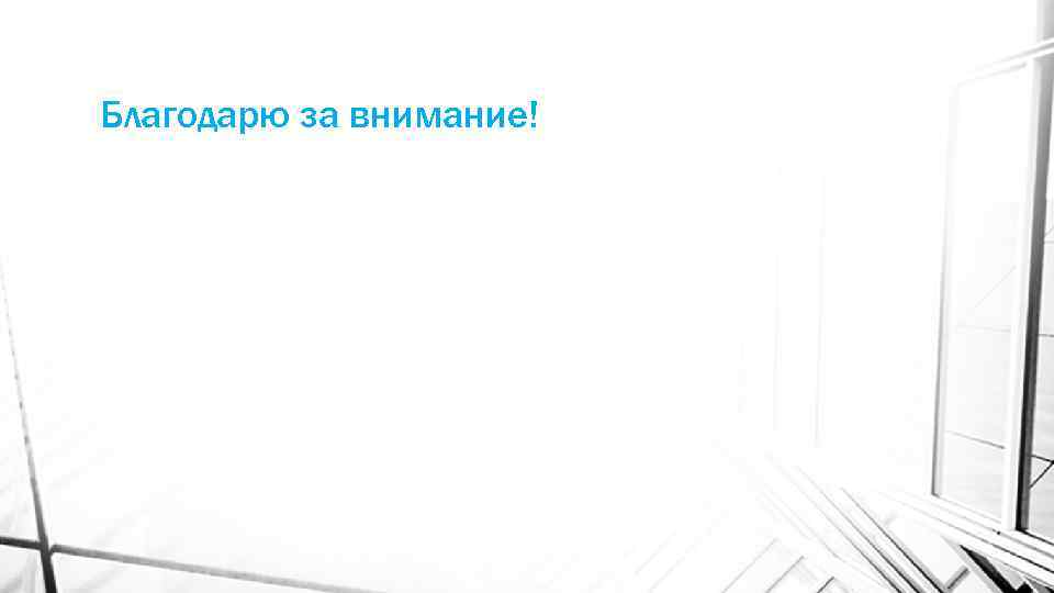 Благодарю за внимание! 