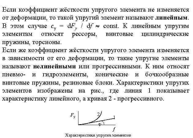 Если коэффициент жёсткости упругого элемента не изменяется от деформации, то такой упругий элемент называют