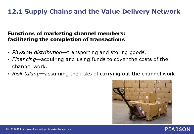 12. 1 Supply Chains and the Value Delivery Network Functions of marketing channel members: