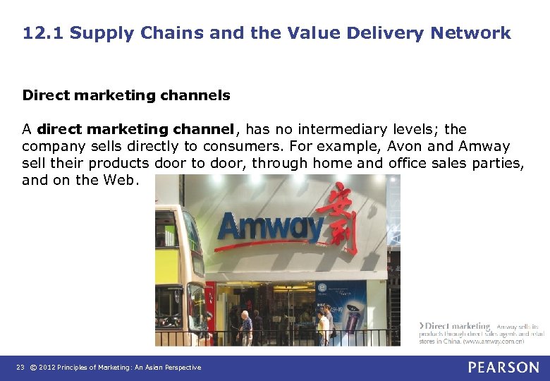12. 1 Supply Chains and the Value Delivery Network Direct marketing channels A direct