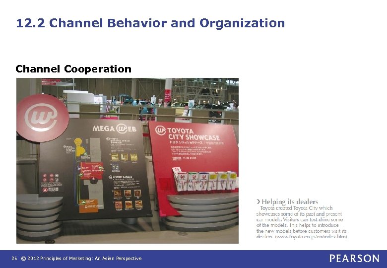 12. 2 Channel Behavior and Organization Channel Cooperation 26 © 2012 Principles of Marketing: