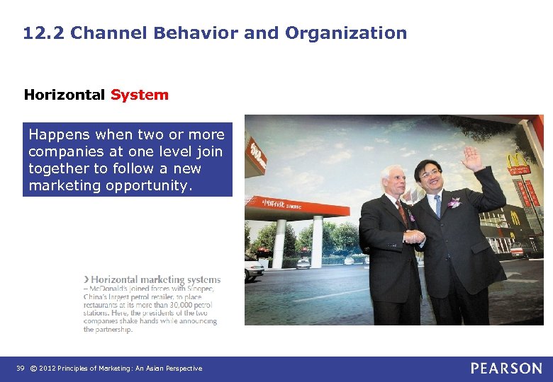 12. 2 Channel Behavior and Organization Horizontal System Happens when two or more companies