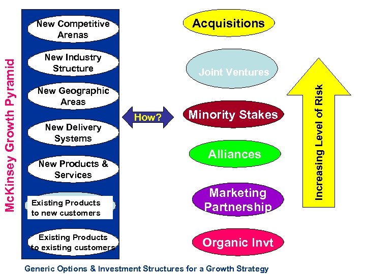 Acquisitions New Industry Structure Joint Ventures New Geographic Areas New Delivery Systems New Products