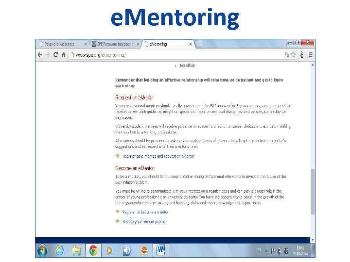 e. Mentoring 
