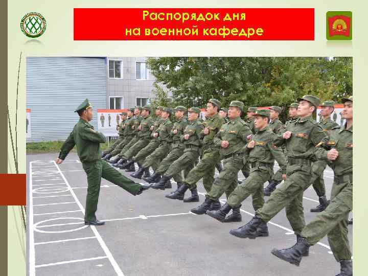 Распорядок дня на военной кафедре 