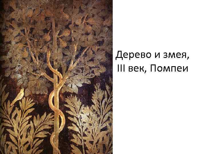 Дерево и змея, III век, Помпеи 