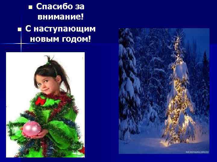 Спасибо за внимание! C наступающим новым годом! n n 