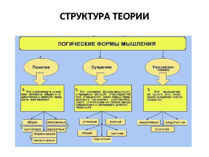 Основная структура понятия. Структура теории. Структура теории: концепции. Структура теории схема. Структуру теории в виде схемы.