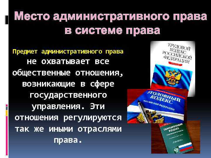 Административное право как отрасль российского права план