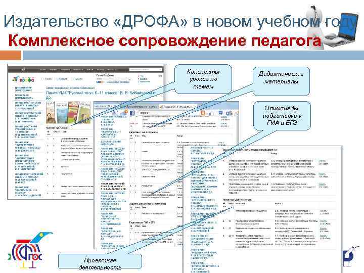 Издательство «ДРОФА» в новом учебном году Комплексное сопровождение педагога Конспекты уроков по темам Дидактические