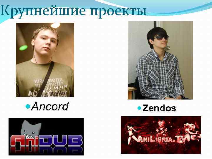 Крупнейшие проекты Ancord Zendos 