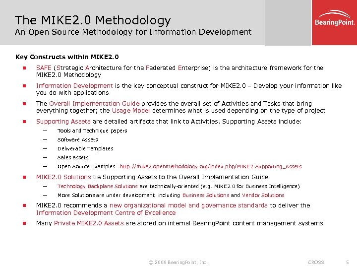The MIKE 2. 0 Methodology An Open Source Methodology for Information Development Key Constructs