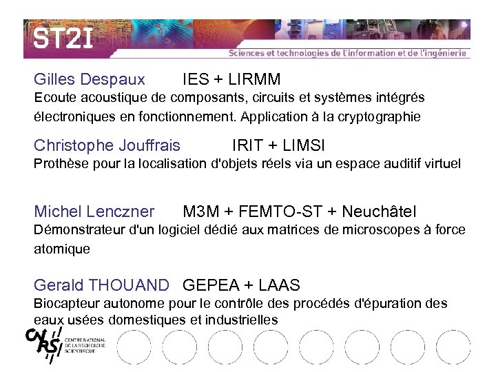 Gilles Despaux IES + LIRMM Ecoute acoustique de composants, circuits et systèmes intégrés électroniques