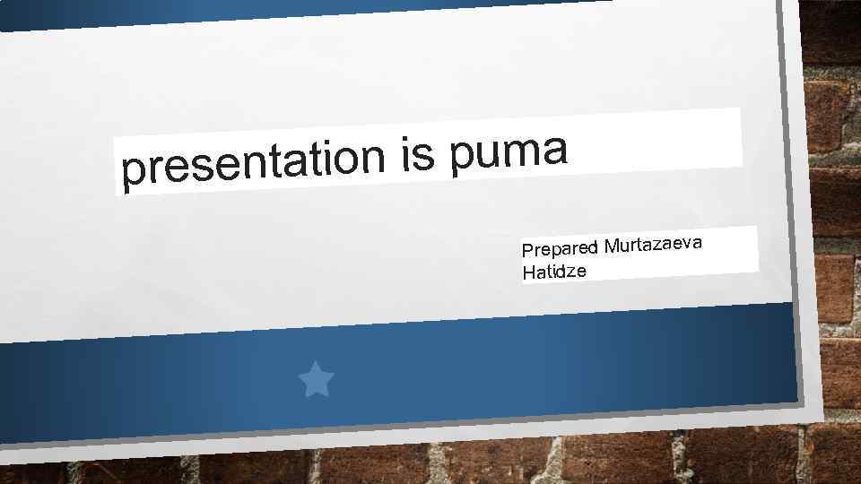 tion is puma presenta Prepared Murtazaevа Hatidze 