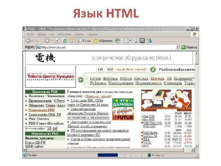Язык HTML 