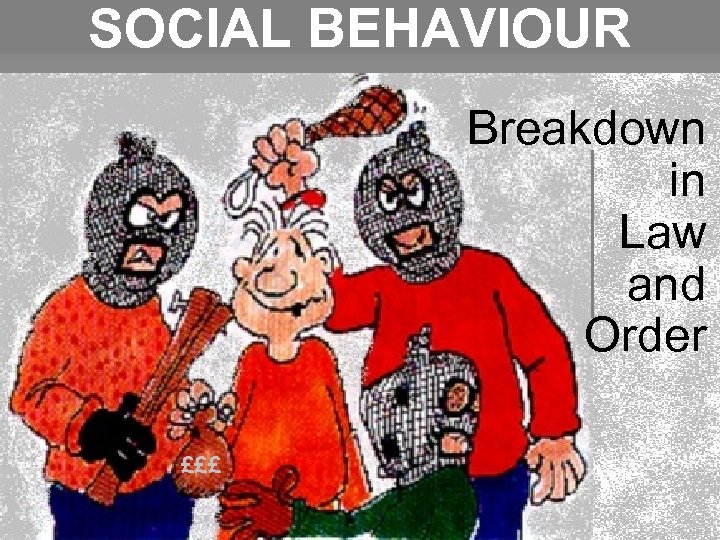 SOCIAL BEHAVIOUR Breakdown in Law and Order £££ 