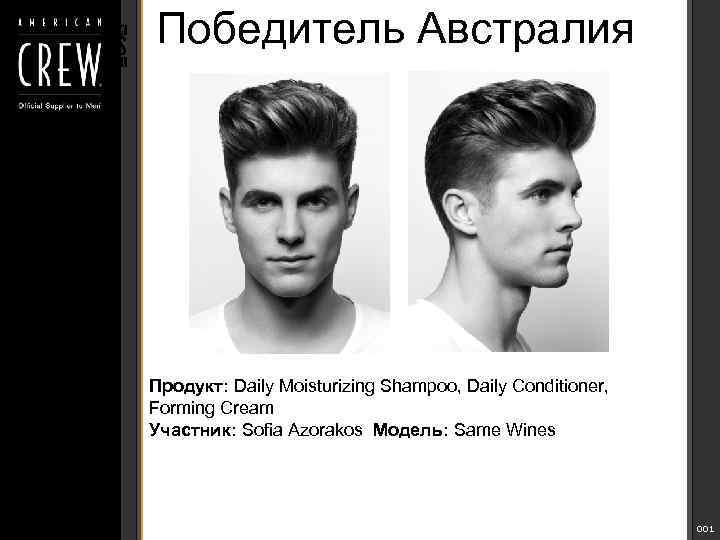 Победитель Австралия Продукт: Daily Moisturizing Shampoo, Daily Conditioner, Forming Cream Участник: Sofia Azorakos Модель: