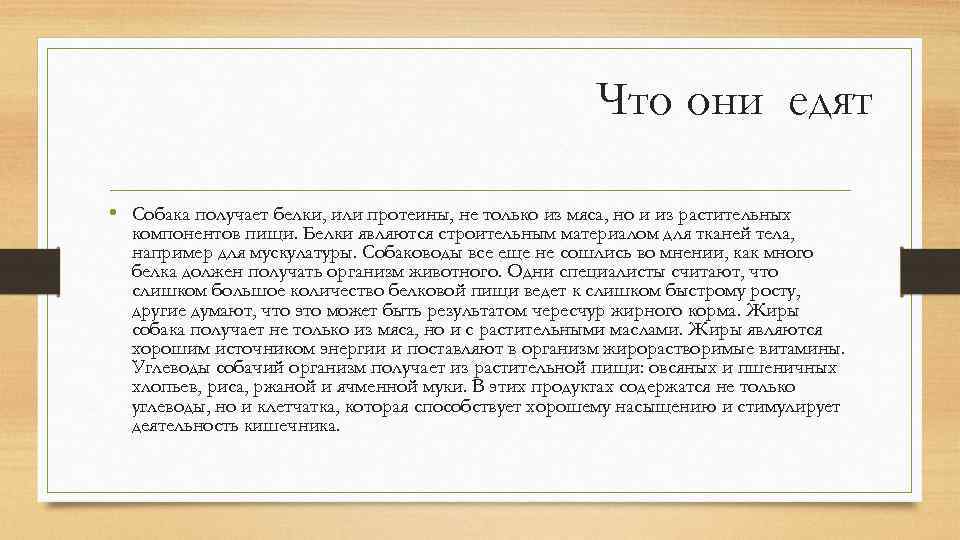 Что они едят • Собака получает белки, или протеины, не только из мяса, но