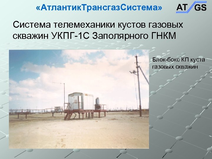 «Атлантик. Трансгаз. Система» Система телемеханики кустов газовых скважин УКПГ-1 С Заполярного ГНКМ Блок-бокс