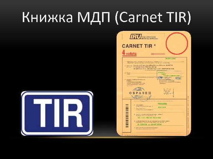 Образец заполнения carnet tir