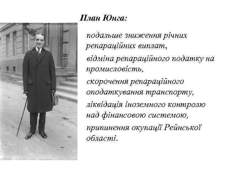 План Юнга: подальше зниження річних репараційних виплат, відміна репараційного податку на промисловість, скорочення репараційного