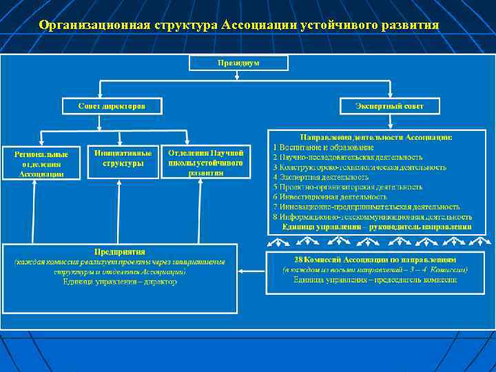 Организационная структура Ассоциации устойчивого развития 