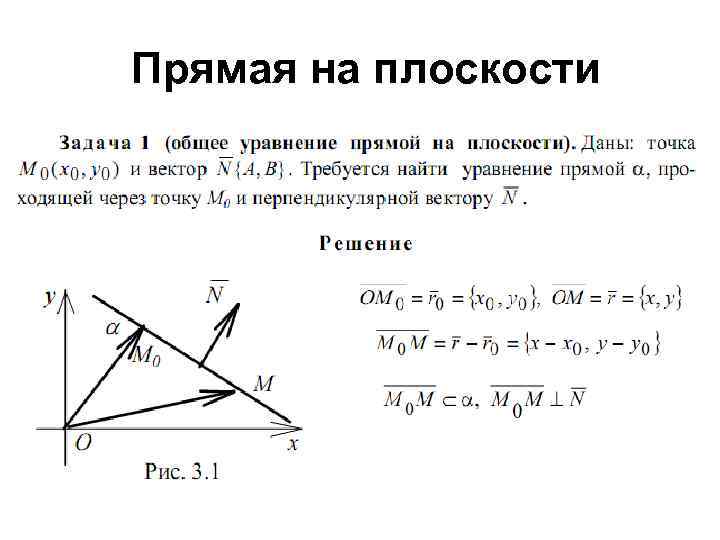 Прямая на плоскости 