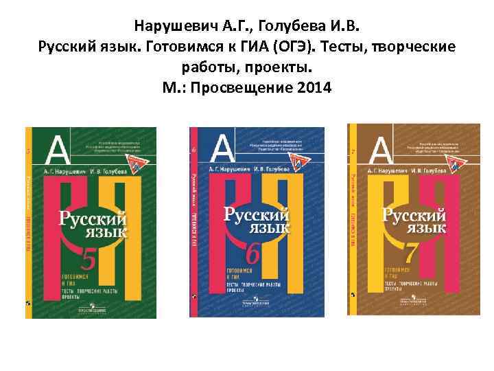  Нарушевич А. Г. , Голубева И. В. Русский язык. Готовимся к ГИА (ОГЭ).