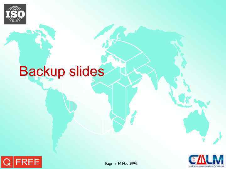 Backup slides Page / 14 Nov 2006 